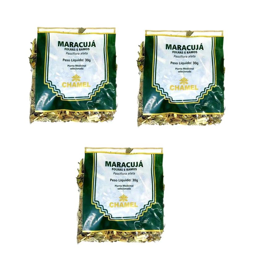 Chamel Kit 03 Pacote de Chá de Maracujá 30g