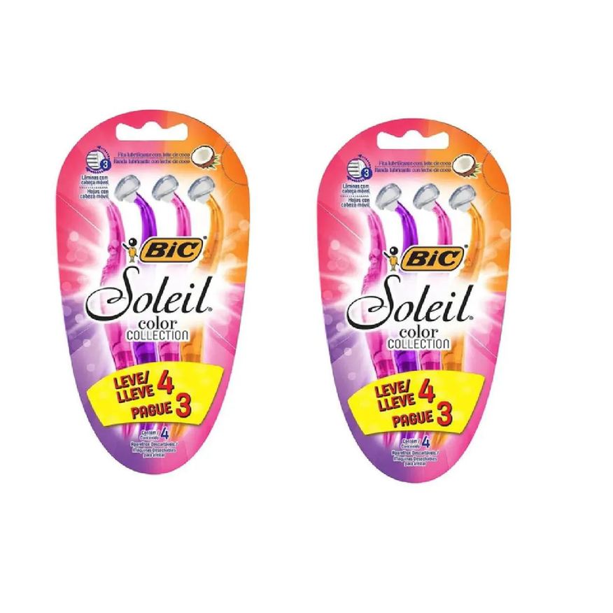 Bic Kit 02 Aparelho de Depilar Soleil 4un - Bic