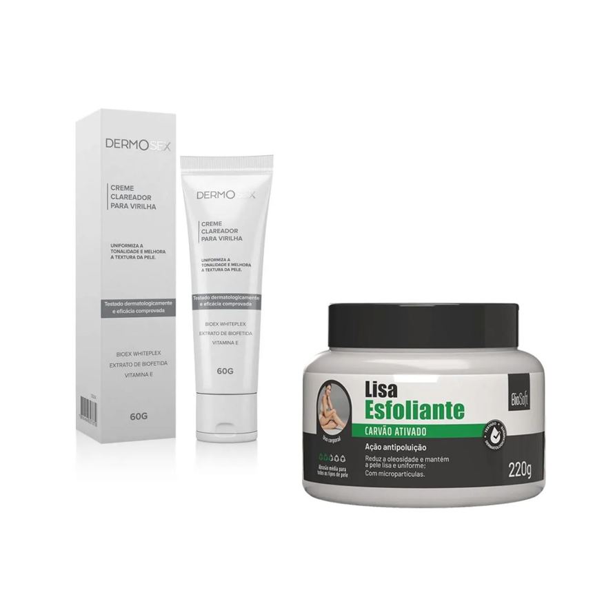 A Sós Clareador Íntimo Kit Creme e Esfoliante Virilha Axila e Coxa