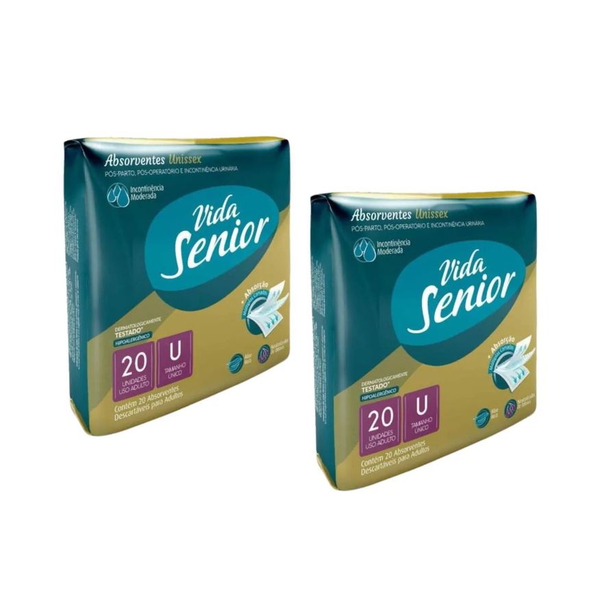 Vida Senior Kit C2 Absorvente Único Operatório Incotinência