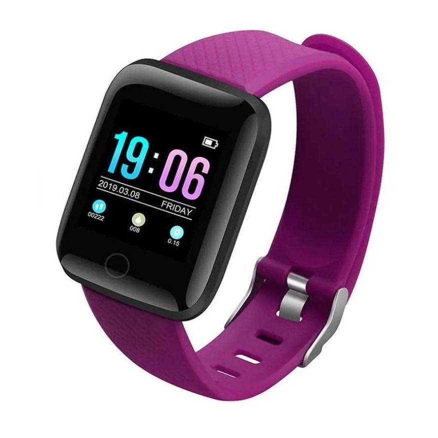 Smart Bracelet Relogio Inteligente Smartwatch D13 Roxo Pedometro Multi - Esportes Km Kcal Fc Pa