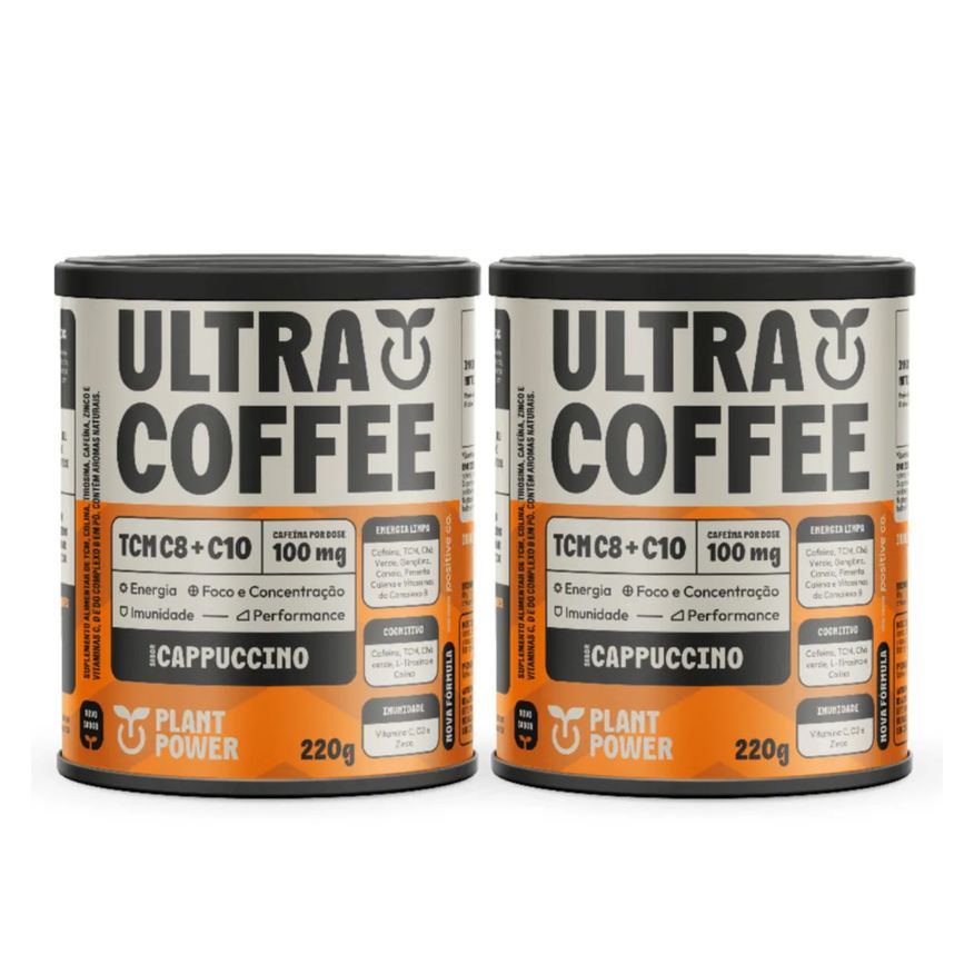 Plant Power 2x Ultra Coffee Cappuccino 220g