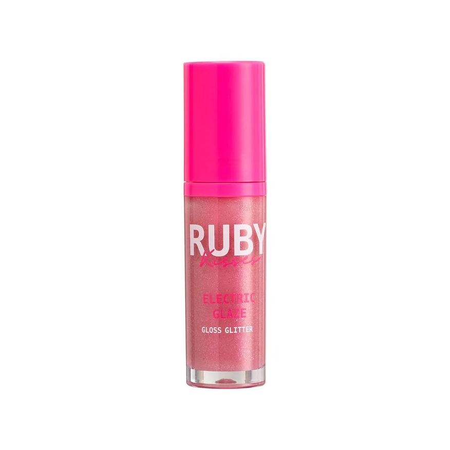 Ruby Kisses Gloss Glitter Electric Glaze - Rosa
