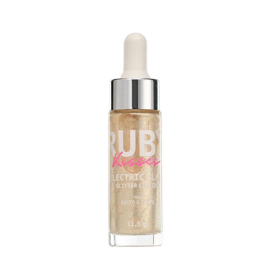 Ruby Kisses Glitter Liquido Electric Glaze - Dourado
