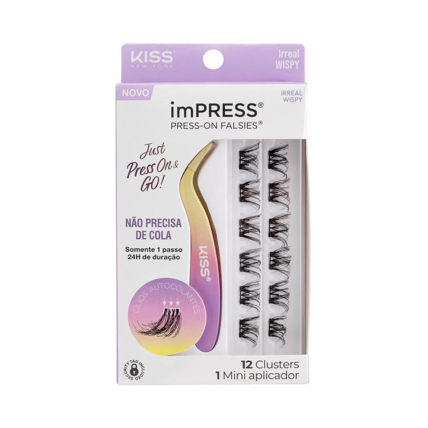 Kiss New York Cílios Postiços imPRESS Mini KIT Irreal Wispy