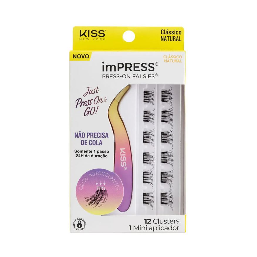Kiss New York Cílios Postiços imPRESS Mini KIT Clássico Natural