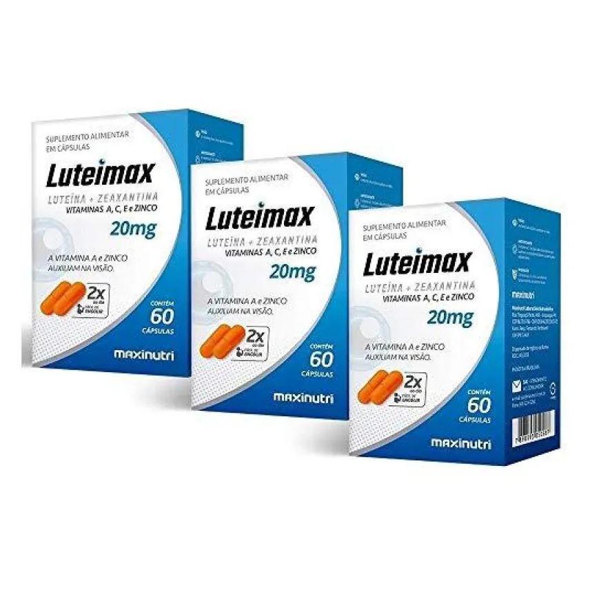 Maxinutri Luteimax Luteína Zeaxantina 3 unidades de 60 cápsulas
