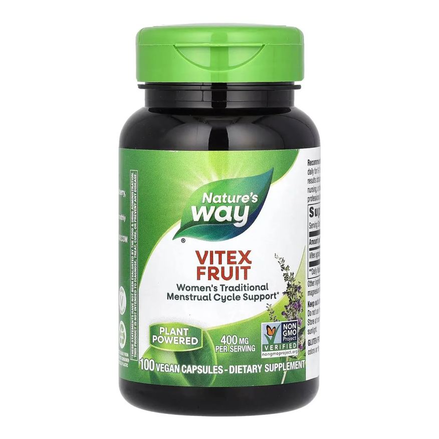 Natures Way Vitex Fruit 400mg 100 Capsulas Veganas - Nature's Way