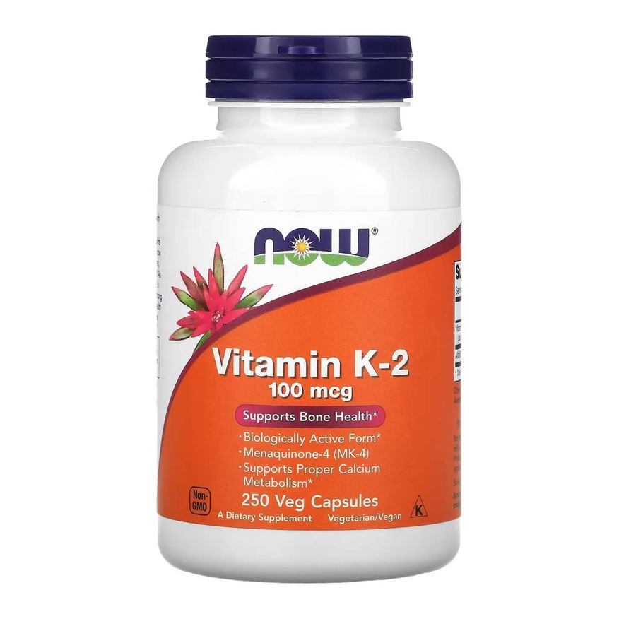 Now Foods Vitamina K2 100mcg 250 Capsulas Veganas