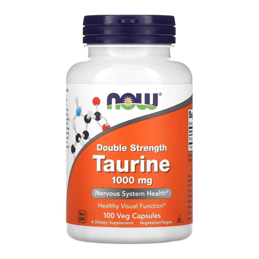 Now Foods Taurina 1000mg 100 Capsulas Veganas