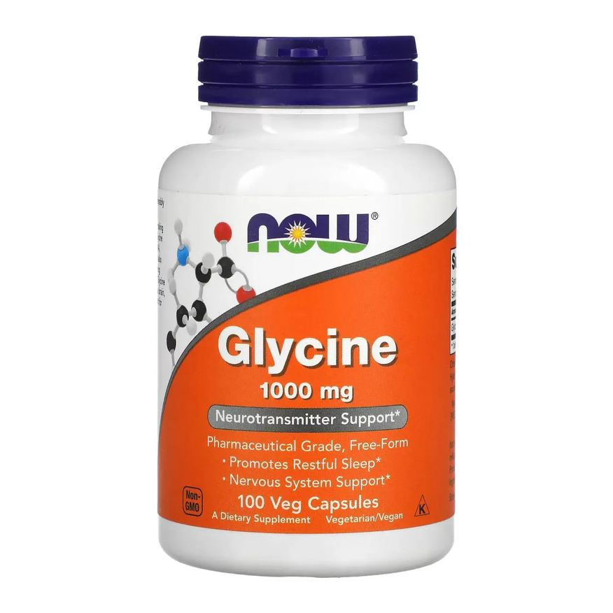 Now Foods Glicina 1000mg 100 Capsulas Veganas