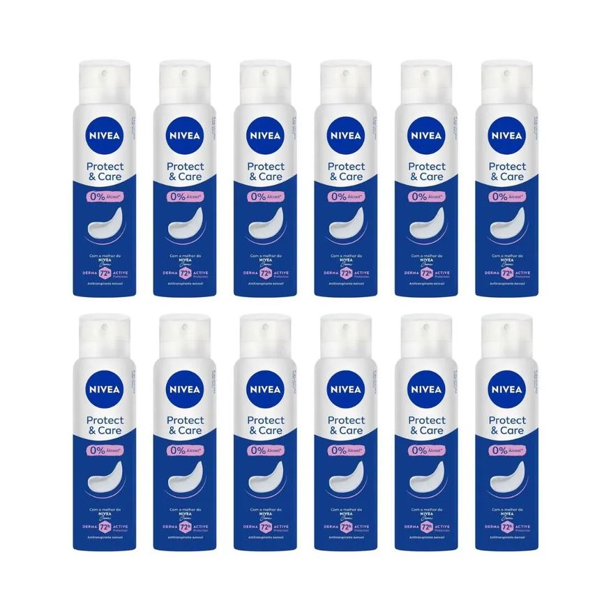 Nivea Desodorante Aero 150ml Fem Protect & Care - Kit C/12Un