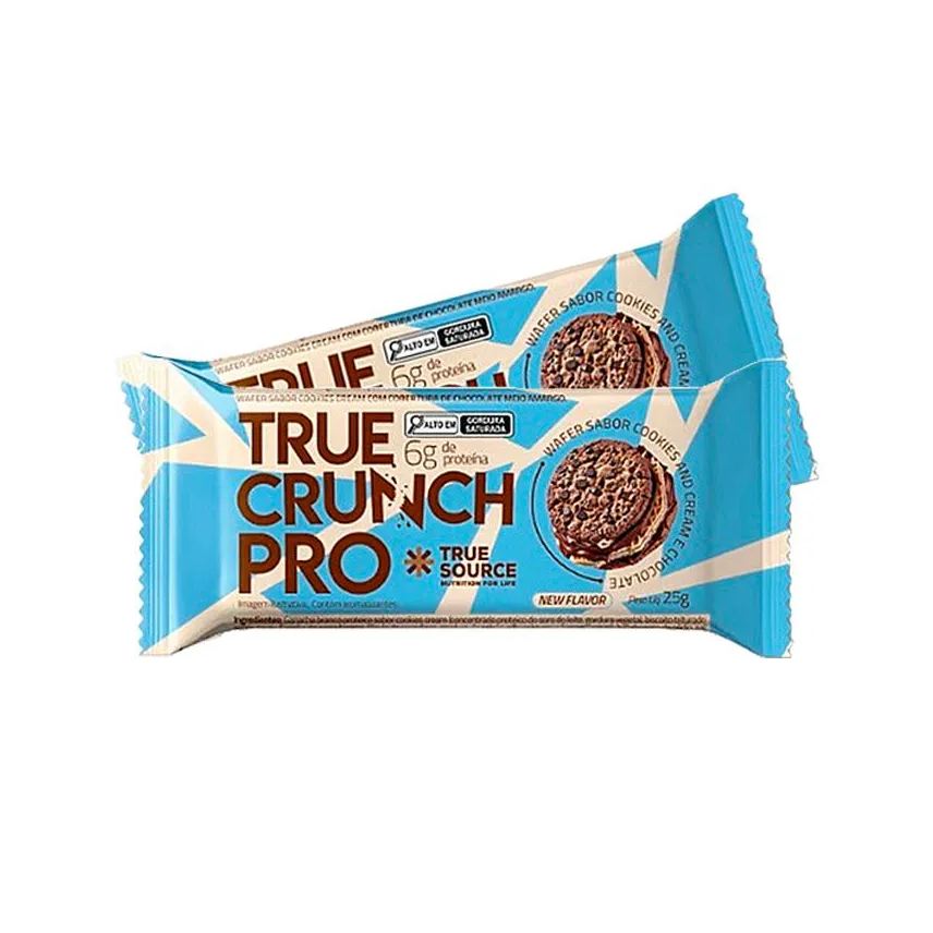 True Kit 2X: Wafer Proteico Crunch Pro Cookies And Cream True Source 25g