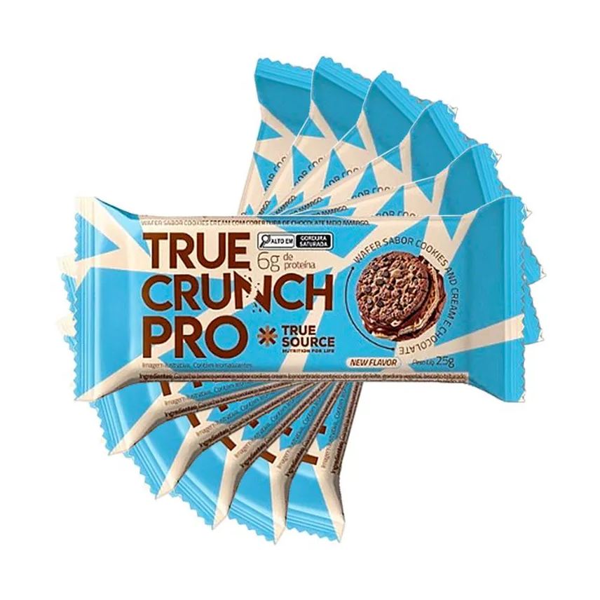 True Kit 6X: Wafer Proteico Crunch Pro Cookies And Cream True Source 25g