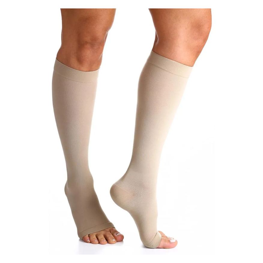Sigvaris Meia 3/4 Select Comfort Premium - 20-30mmhg - Natural - Aberta - M2