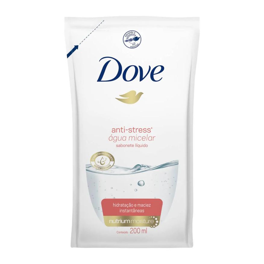 Dove Refil Sabonete Líquido Anti-Stress Micelar com 200ml