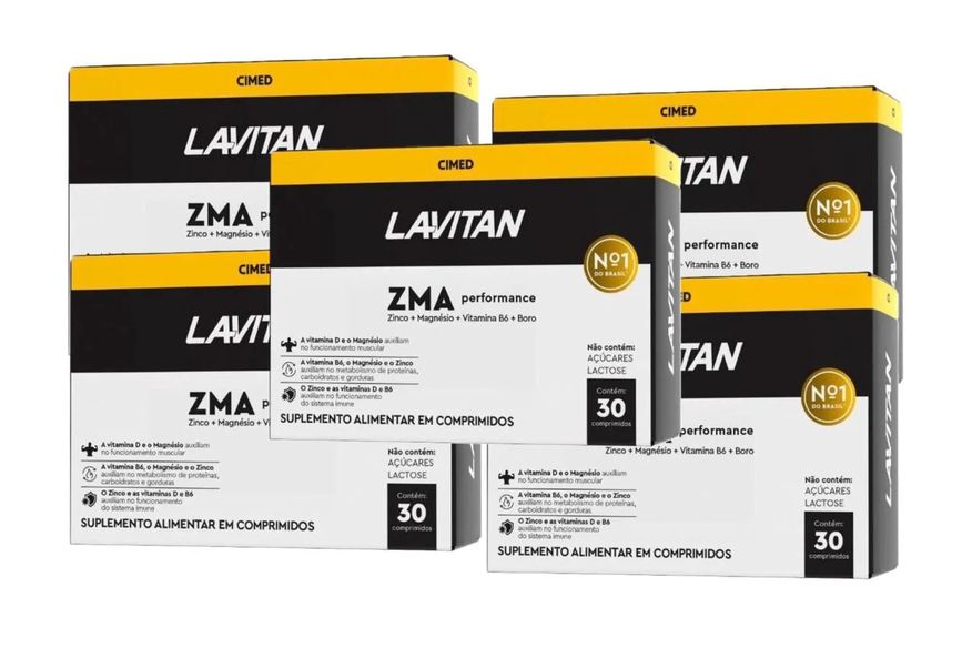 Cimed Suplemento Lavitan Zma Performance com 30 cápsulas - Kit 5