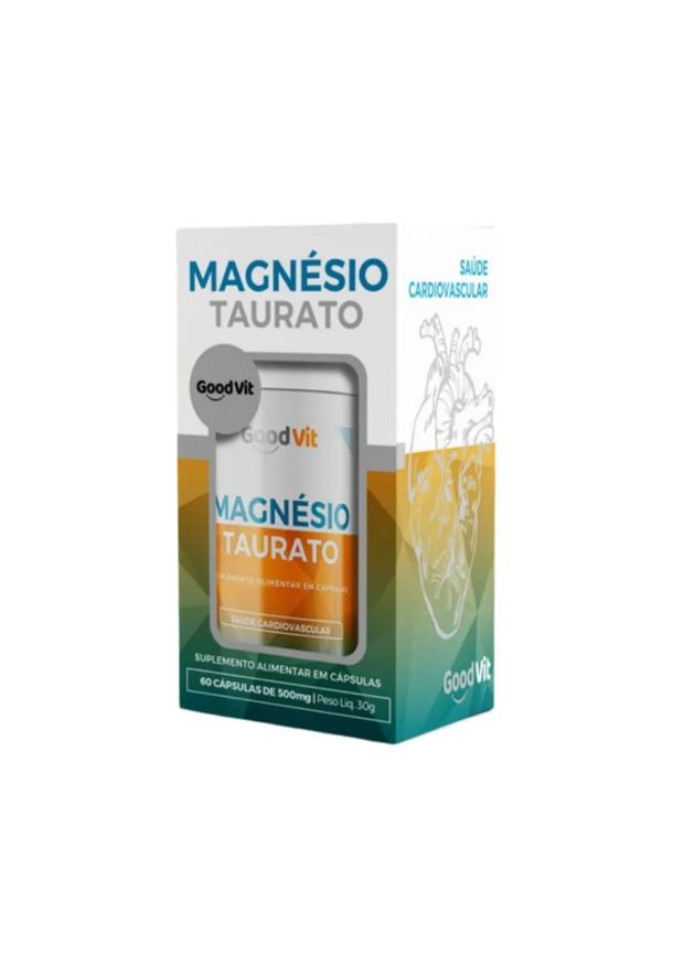 Good Vit Magnésio Taurato 60 Cápsulas de 500mg Magnésio Taurina