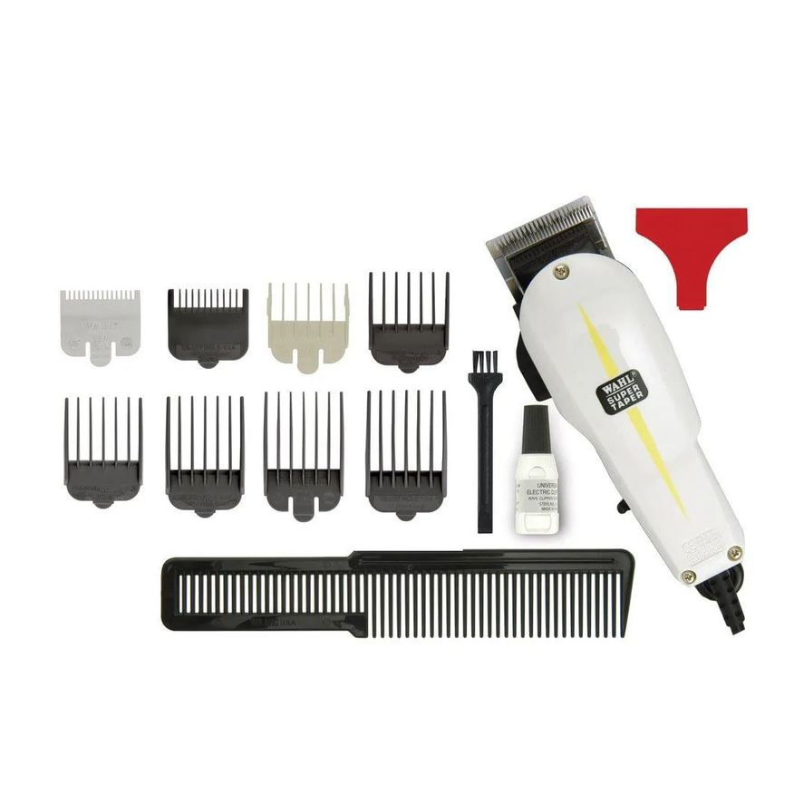 WAHL MáQUINA DE CORTAR CABELO SUPER TAPER PROFISSIONAL COM 8 PENTES DE CORTE 220