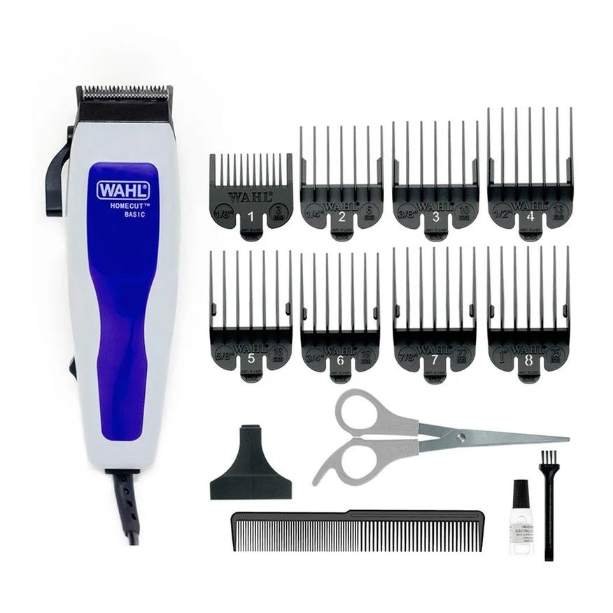 Wahl Máquina de Cortar Cabelo Home - Cut Basic com Alavanca de Ajuste, 8 Pentes de Corte 220