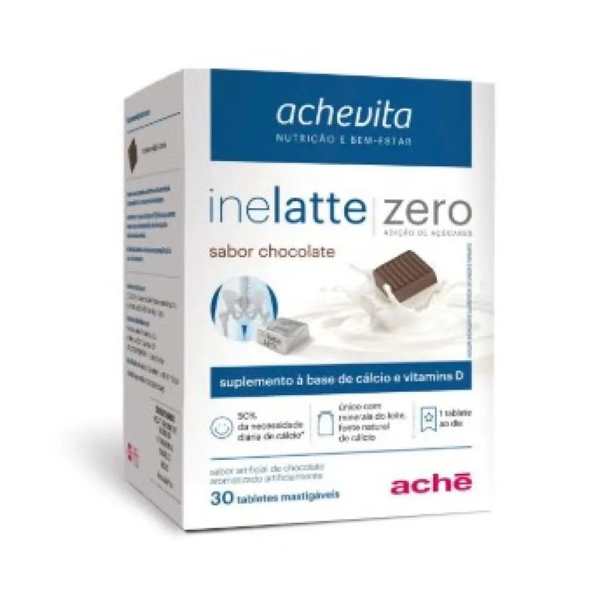 Aché Inelatte Zero Acucar Choc 60tab Mast - Calcio + Vit D