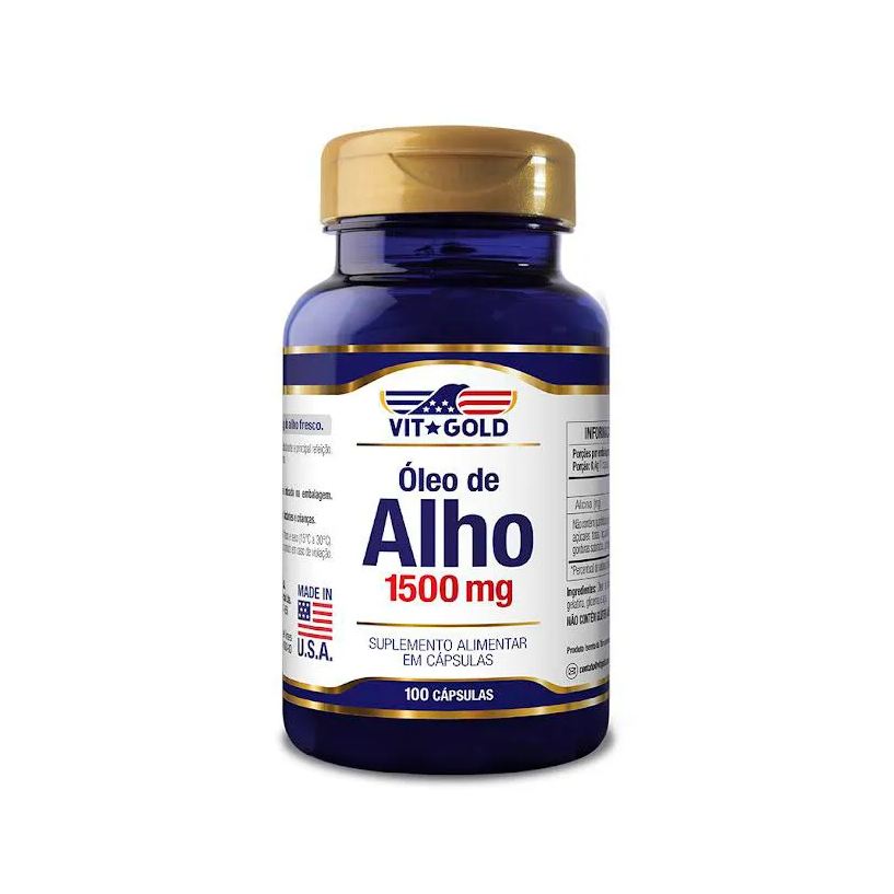Vit Gold Óleo de Alho 1500 mg Vitgold 100 Cápsulas