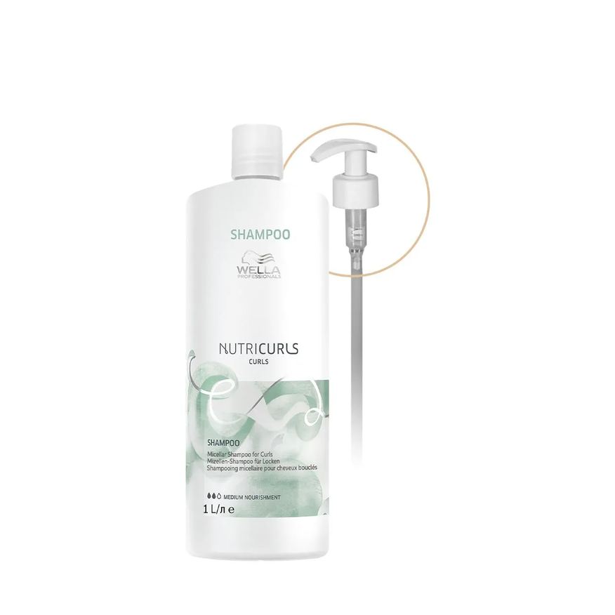 Wella Professionals Kit Nutricurls Micelar Shampoo Válvula Pump (2 Produtos)