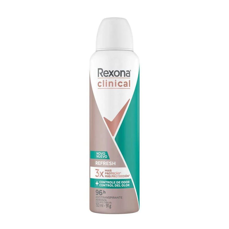 Rexona Desodorante Antitranspirante Aerossol Clinical Refresh 150ml