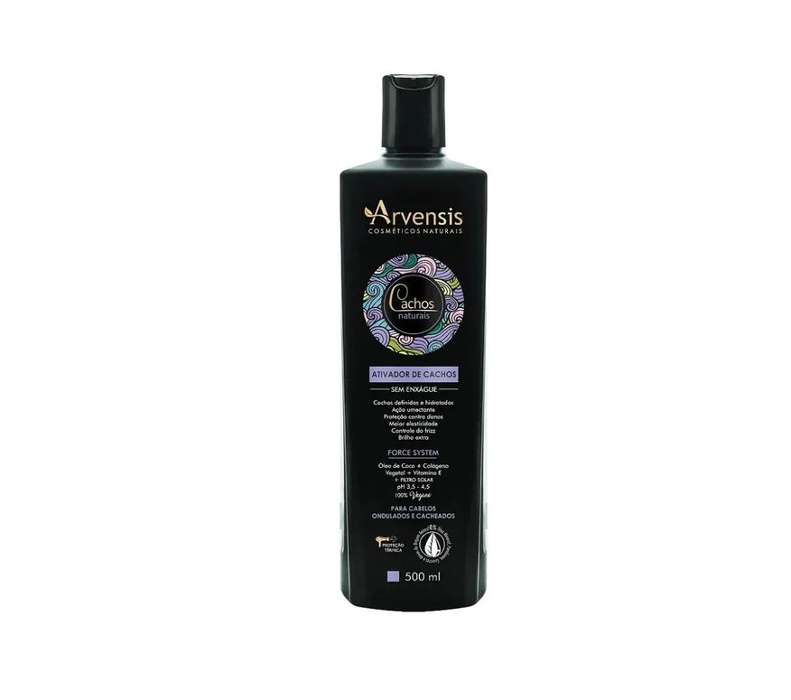 Arvensis Creme Ativador de Cachos sem Enxague 500ml (ondulados e Cacheados)