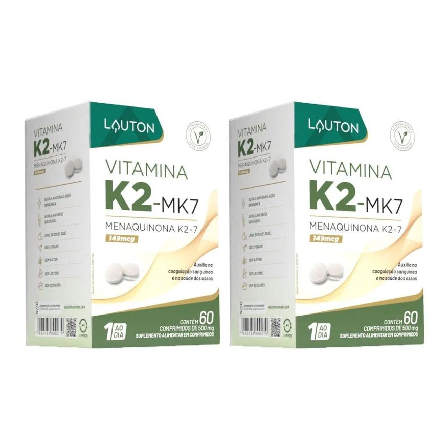 Lauton Kit 2x Vitamina K2 (mk-7) 60 comprimidos