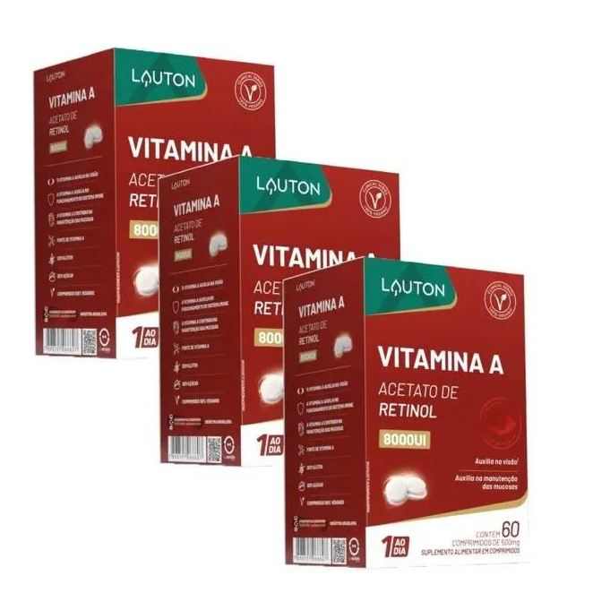 Lauton Kit 3x Vitamina a 8.000 Ui 60 comprimidos