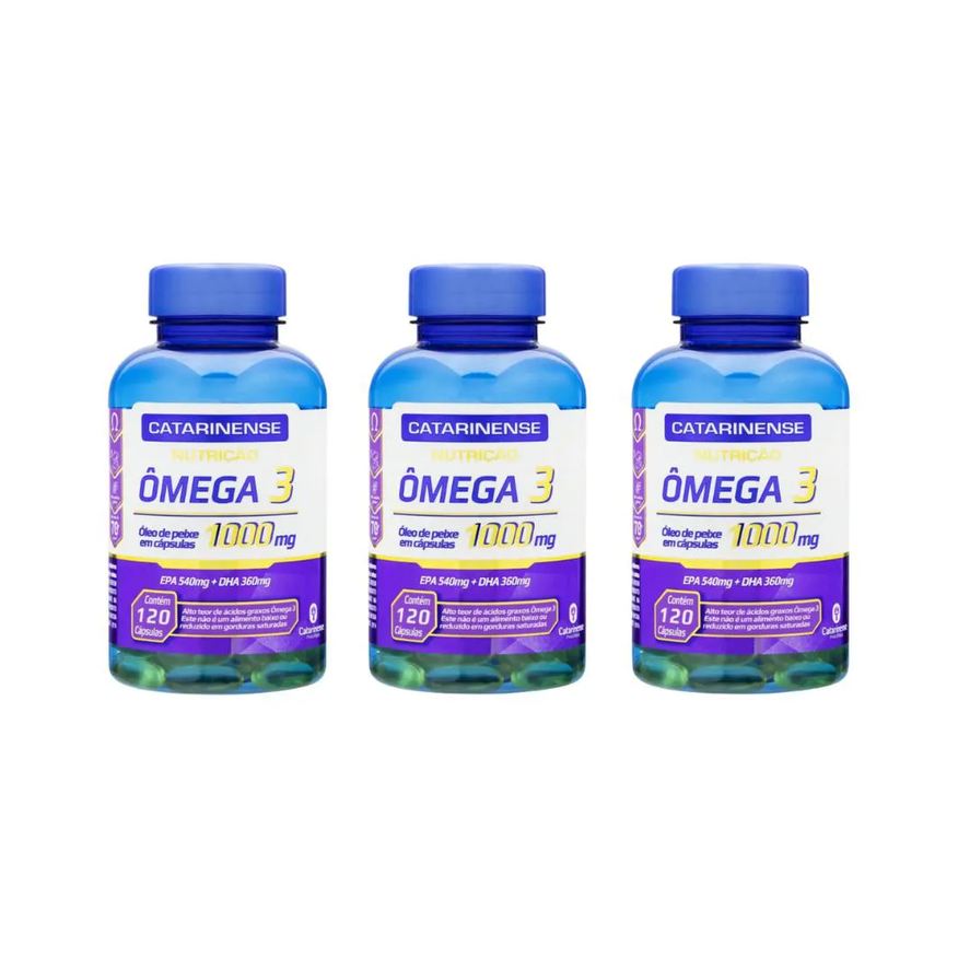 Catarinense Kit 3 Ômega 3 1000mg - 120 Cápsulas
