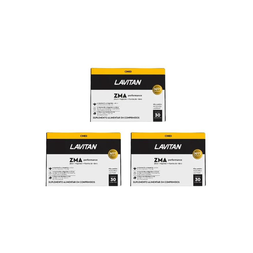 Cimed Kit 3 Lavitan Zma Performance Homem - 30 cápsulas