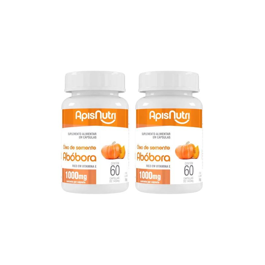 Apisnutri Kit 2 Óleo de Semente de Abóbora 1000mg - 60 cápsulas