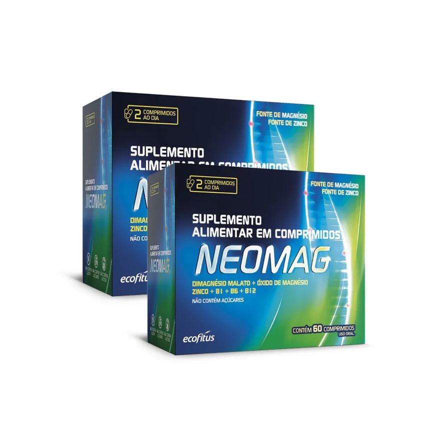 Ecofitus Kit 2 Neomag Magnésio e Zinco - 60 Cpr