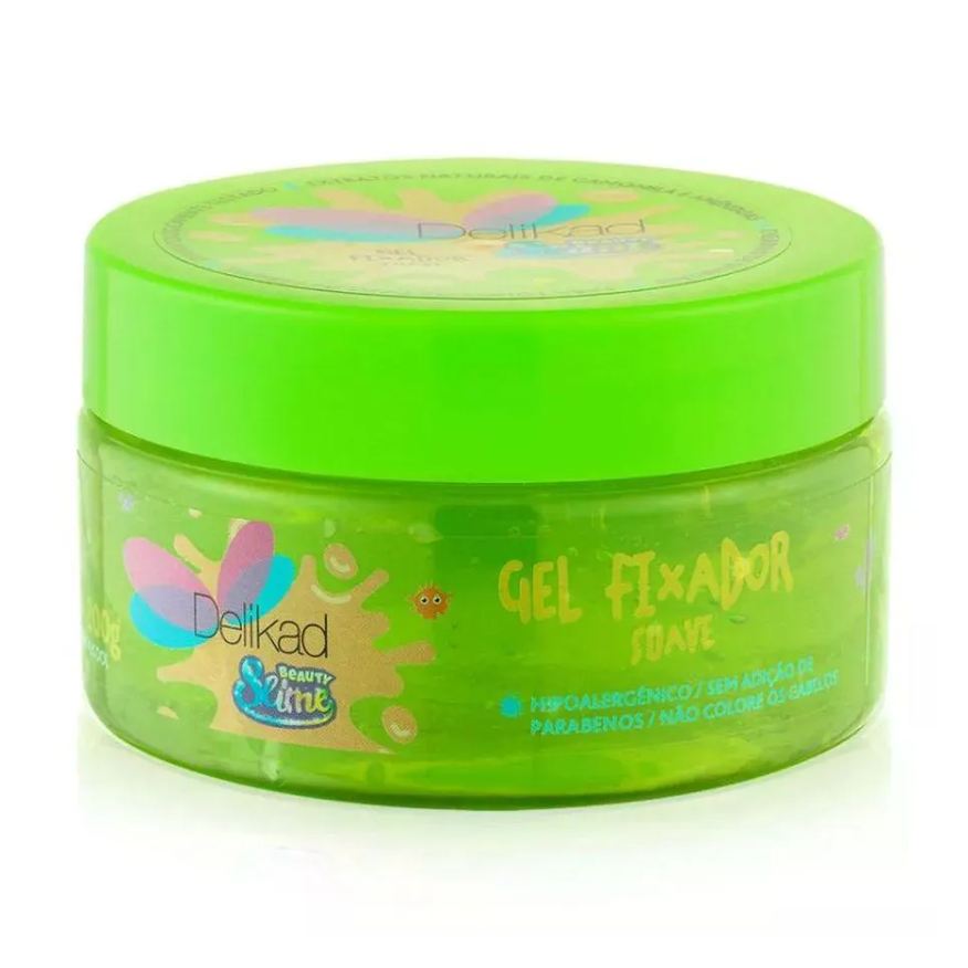 Delikad Gel Fixador Suave Beauty Slime Verde Neon 200g