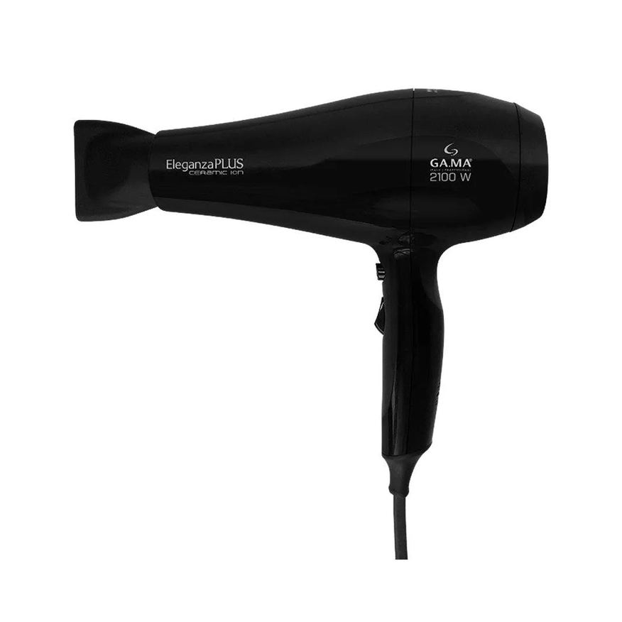 Ga.Ma Italy Secador de Cabelo Gama Eleganza Plus - Ceramic Ion com 2 Velocidades 3 Temperaturas 2100w, Preto 220