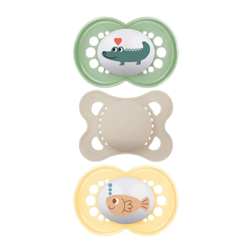 Mam Kit com 3 Chupetas Original Bico de Silicone 0M+ Neutra