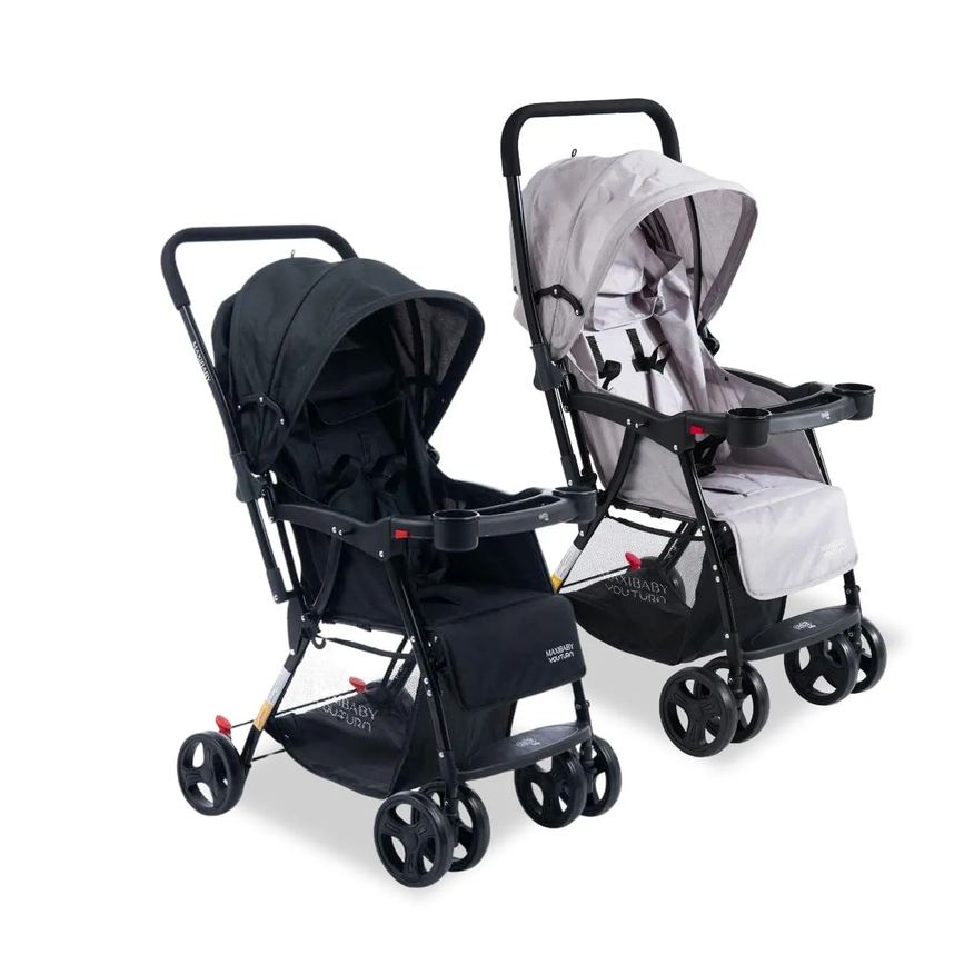 Maxi Baby Carrinho de Bebê com Alça Reversível Youturn Preto
