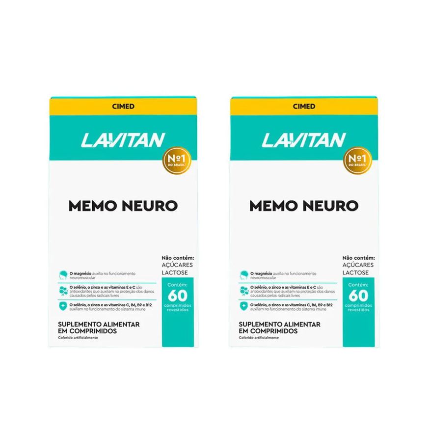 Cimed Kit 2 Lavitan Memo Neuro Memória - 60 cápsulas
