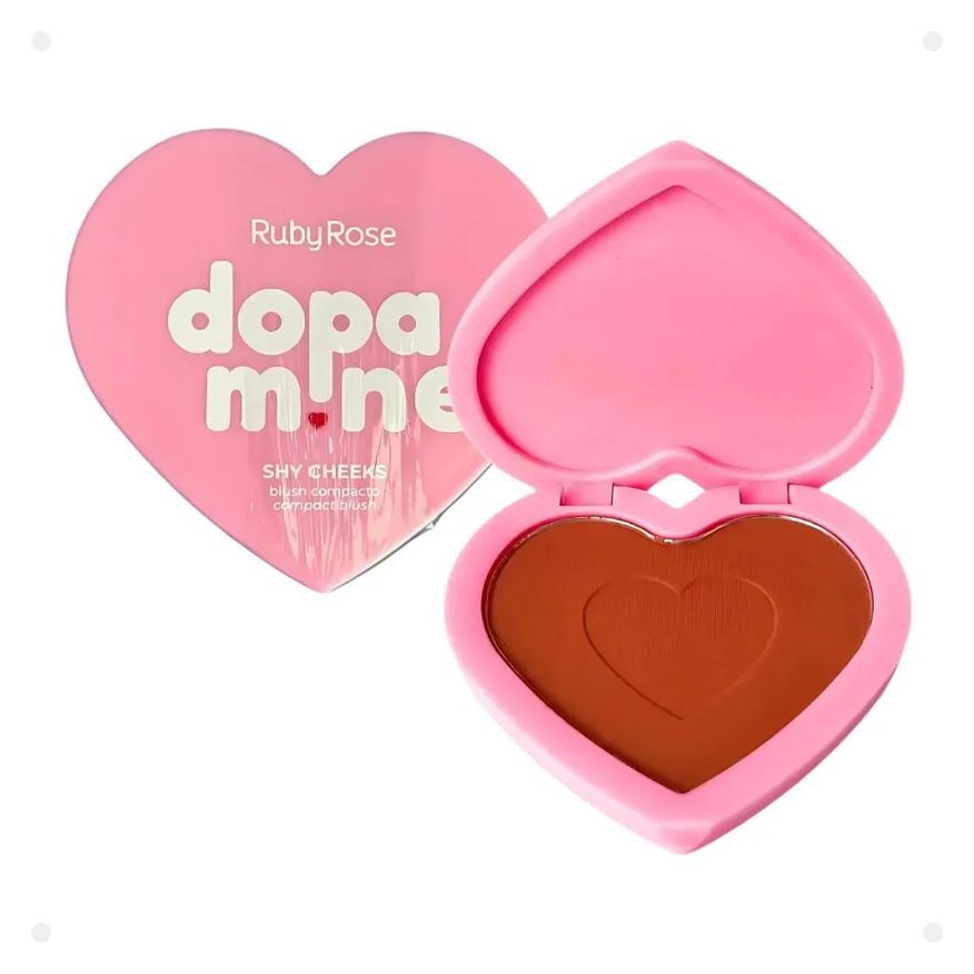 Ruby Rose Blush Compacto Dopamine Shy Cheeks Warm Embrace Hb-f1002-6
