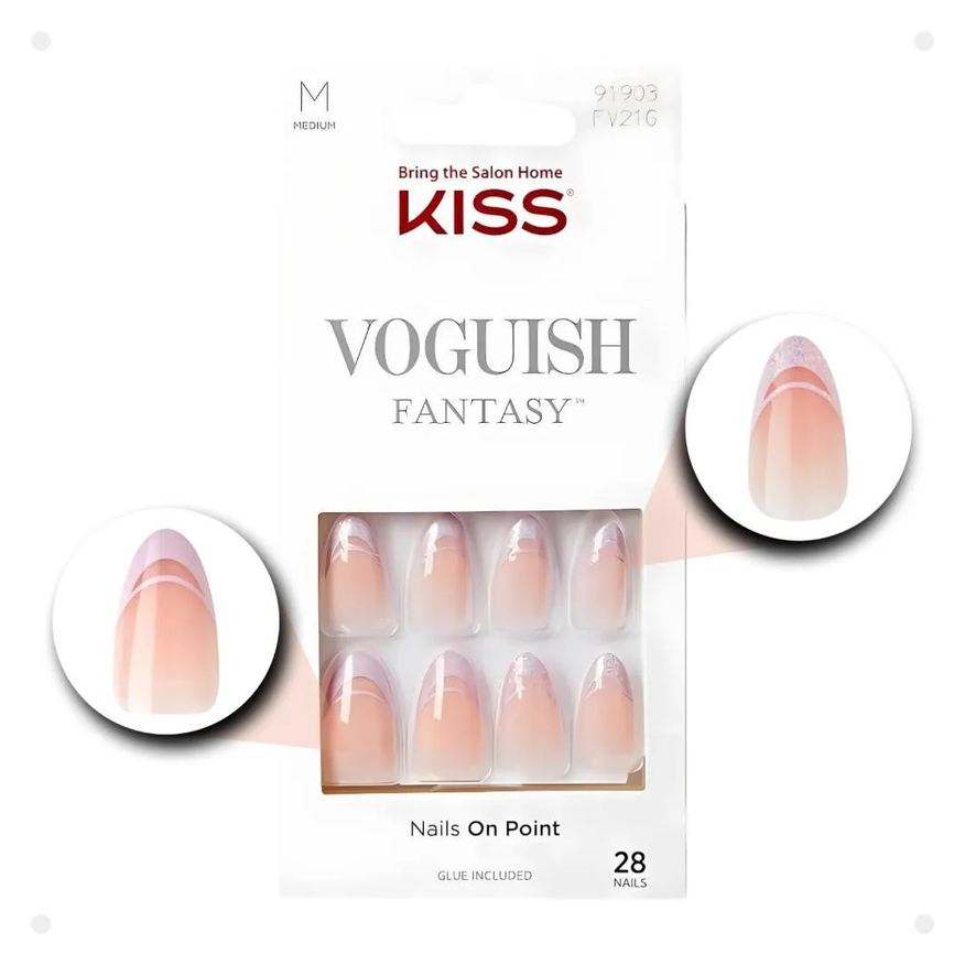 Kiss New York Unhas Postiças Média Kiss Ny Voguish Fantasy Fairy Tale Fv301b