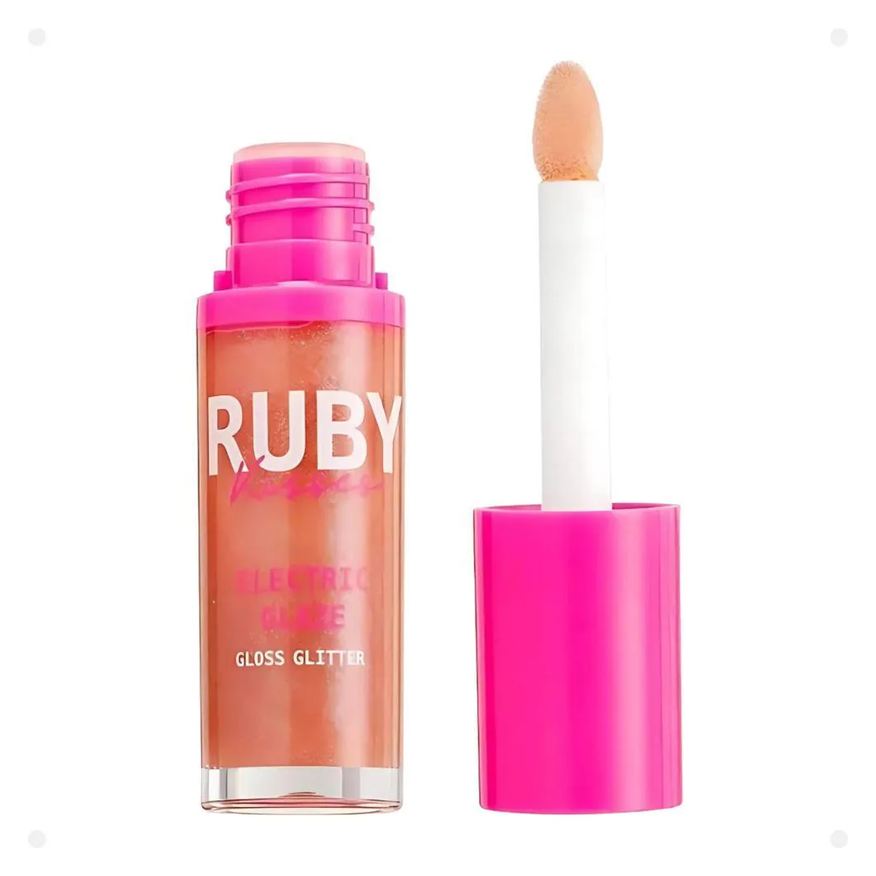 Kiss New York Gloss Glitter Ruby Kisses Electric Glaze 01 Blush Gold Lgg01b