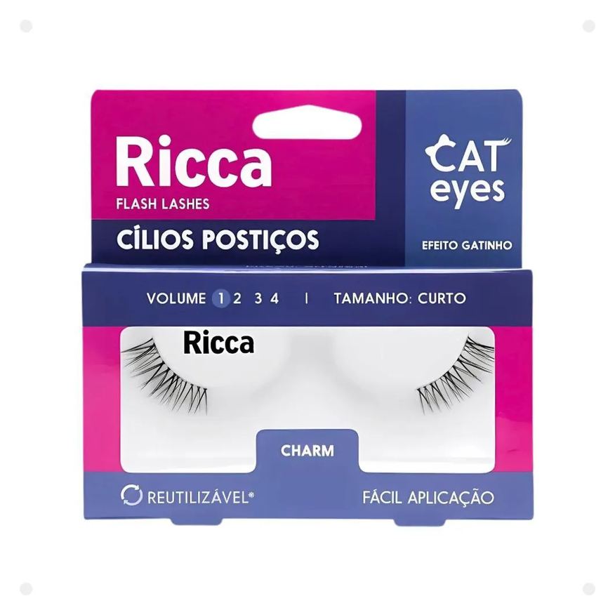 Ricca Cílios Postiços Belliz Cat Eyes Charm Vol:1 Curto Cód.2699