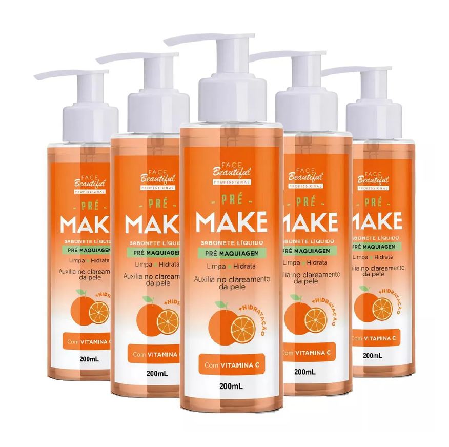 Face Beautiful Sabonete Liquido Pré Make com Vitamina C 200ml