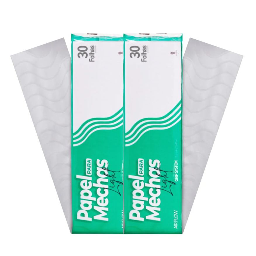 Papel para Mechas Kit 2und. Standard 11cmx47cm com 30 Folhas