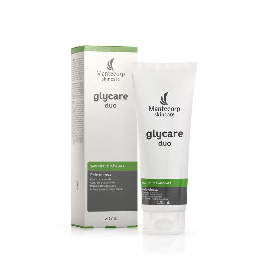Glycare Máscara e Sabonete Facial Duo Mantecorp Pele Oleosa com 120g