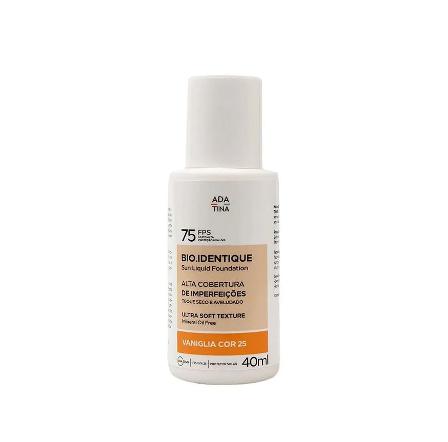 Ada Tina Bio.Identique Fps 75 Vaniglia - Protetor Solar Extra Fluido 40ml