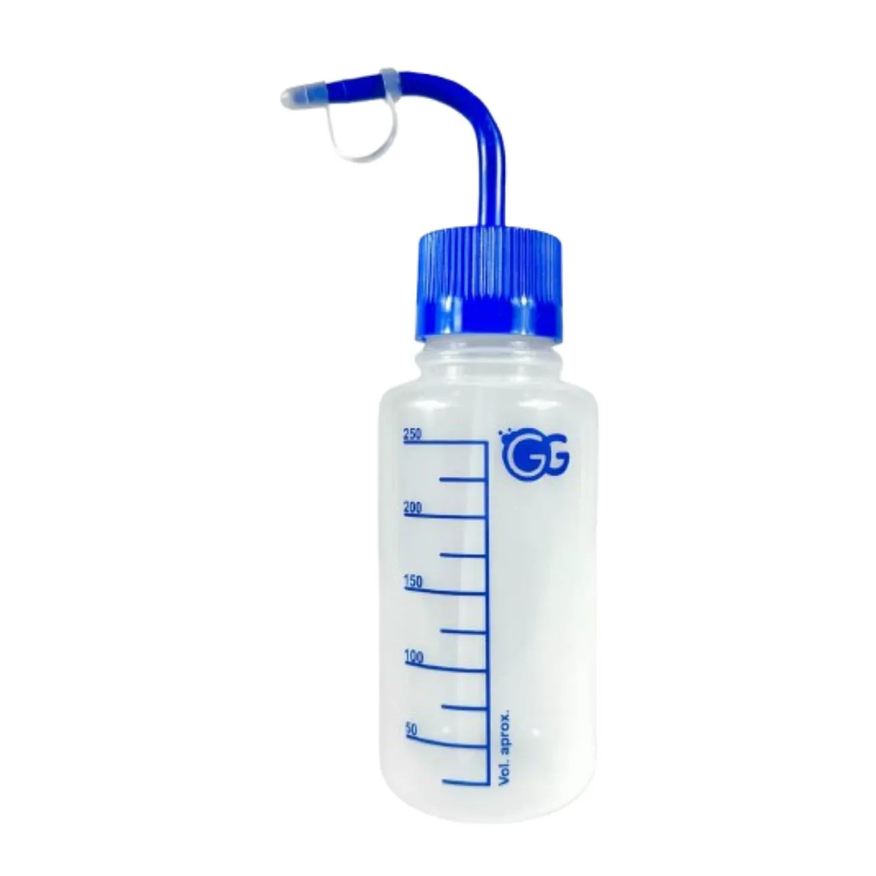 Gg Industria Pisseta Graduada 250ml com Bico Curvo Laboratorio,estética
