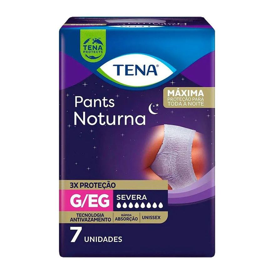 Tena Roupa Íntima Pants Noturna Tamanho G/eg - 8 Pacotes com 7 Fraldas - Total 56 Tiras Gxg